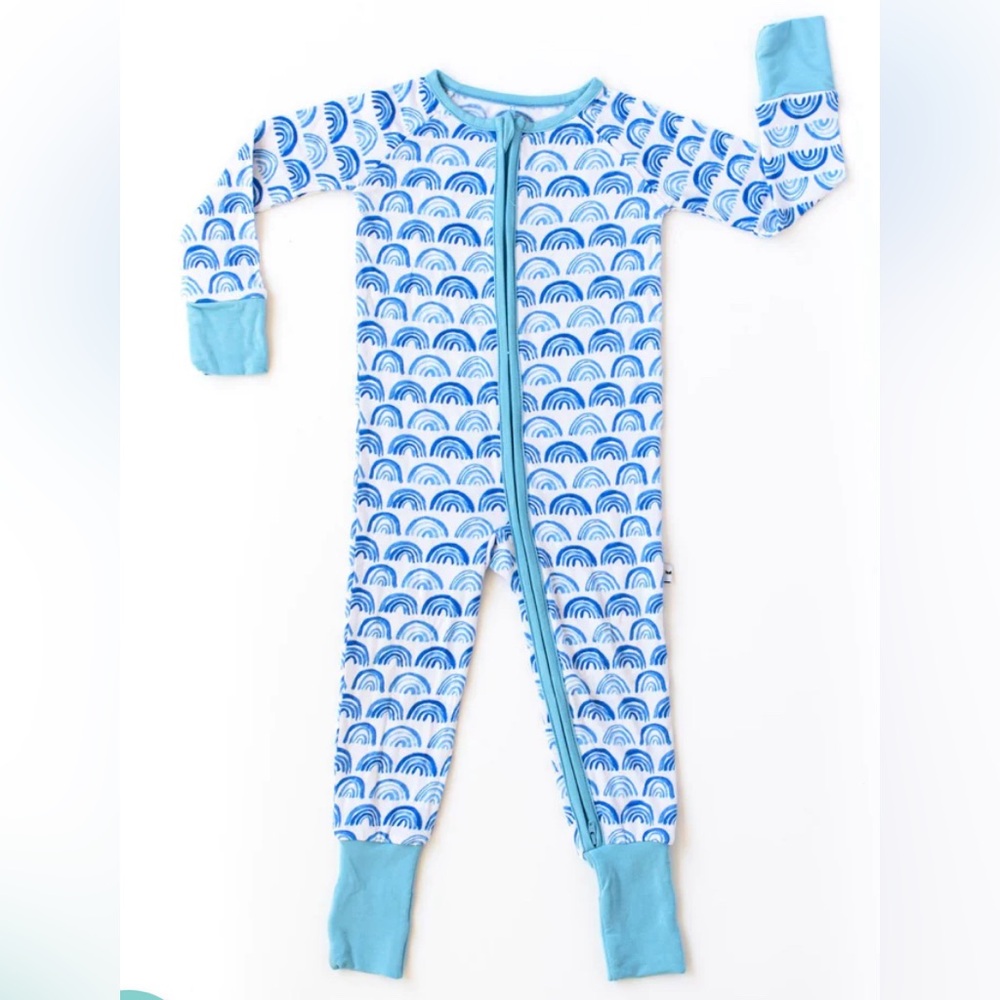 Little Sleepies Blue Rainbows Zippy 6-12